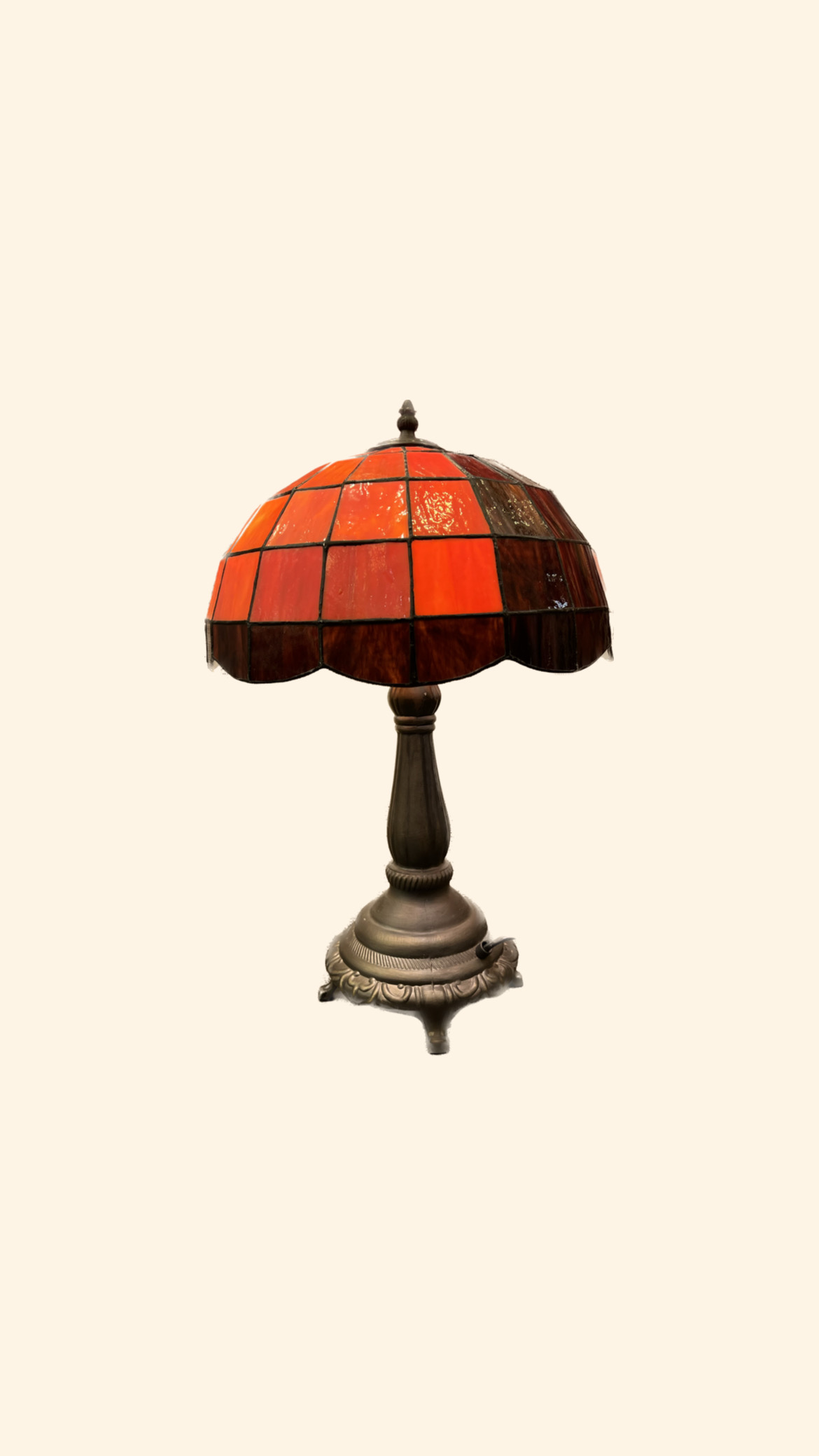 Tiffany Bordslampa Röd 40cm