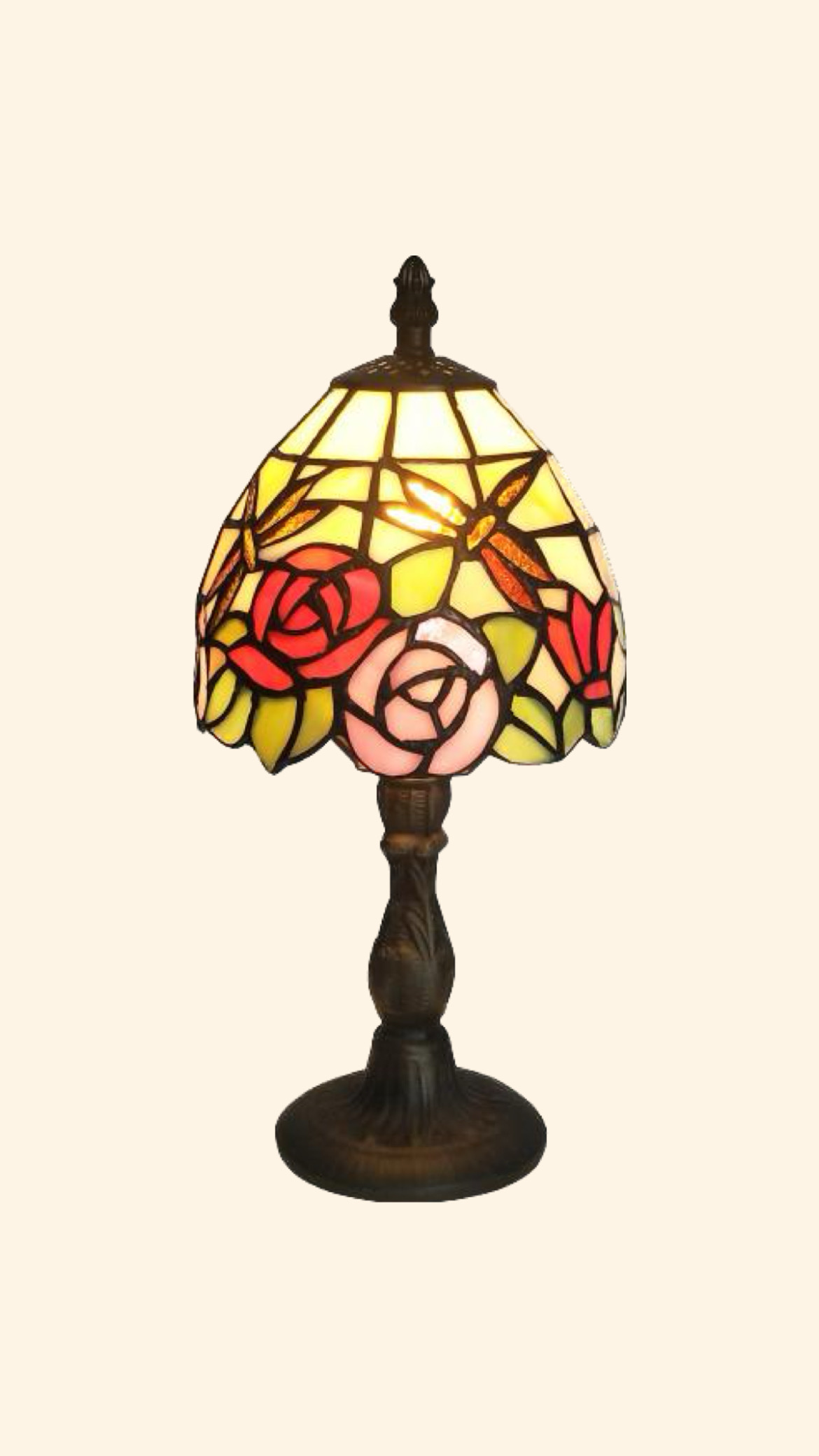 Tiffany Bordslampa Rosor 16 cm