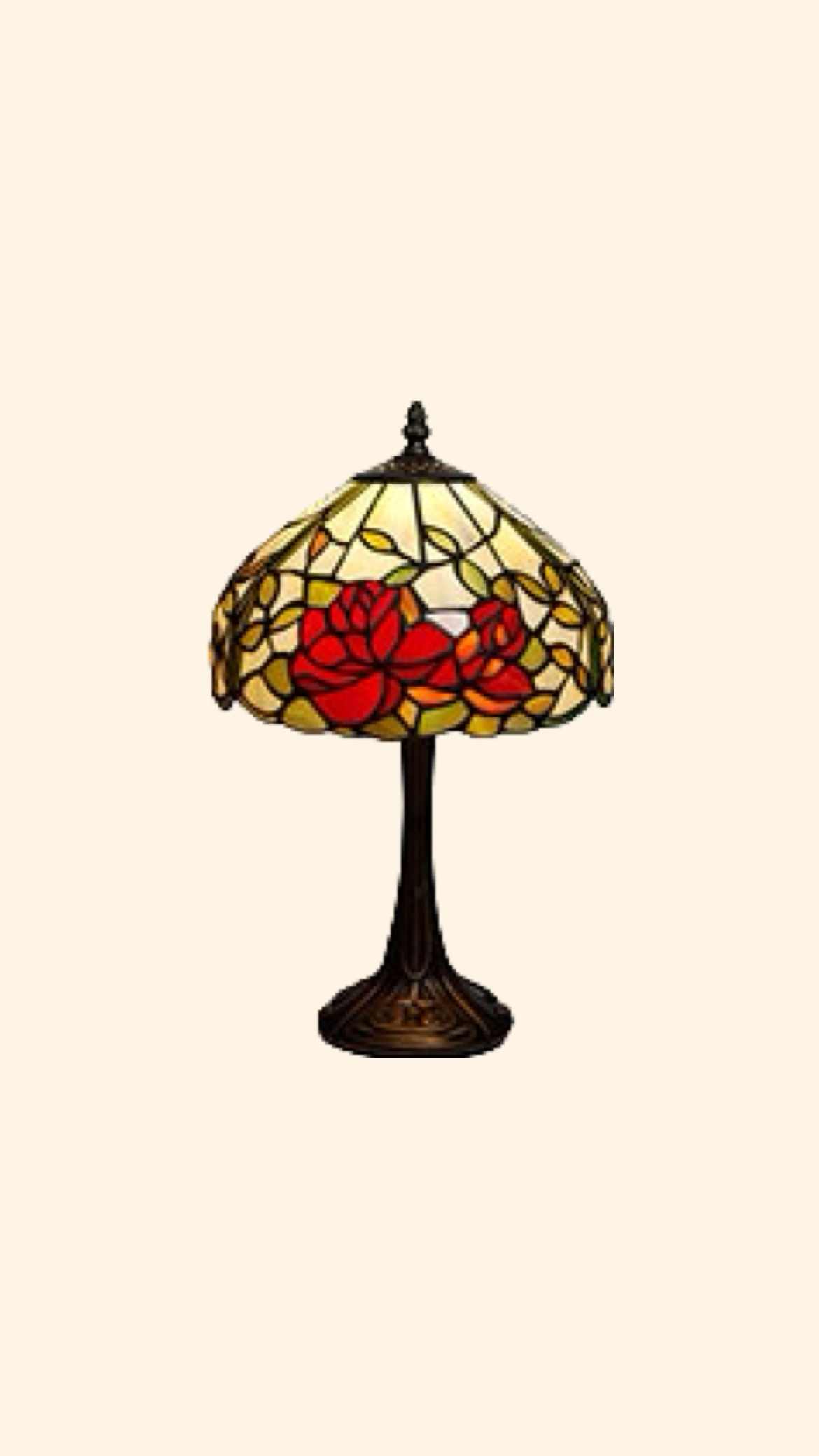 Tiffanylampa med Rosor 25cm