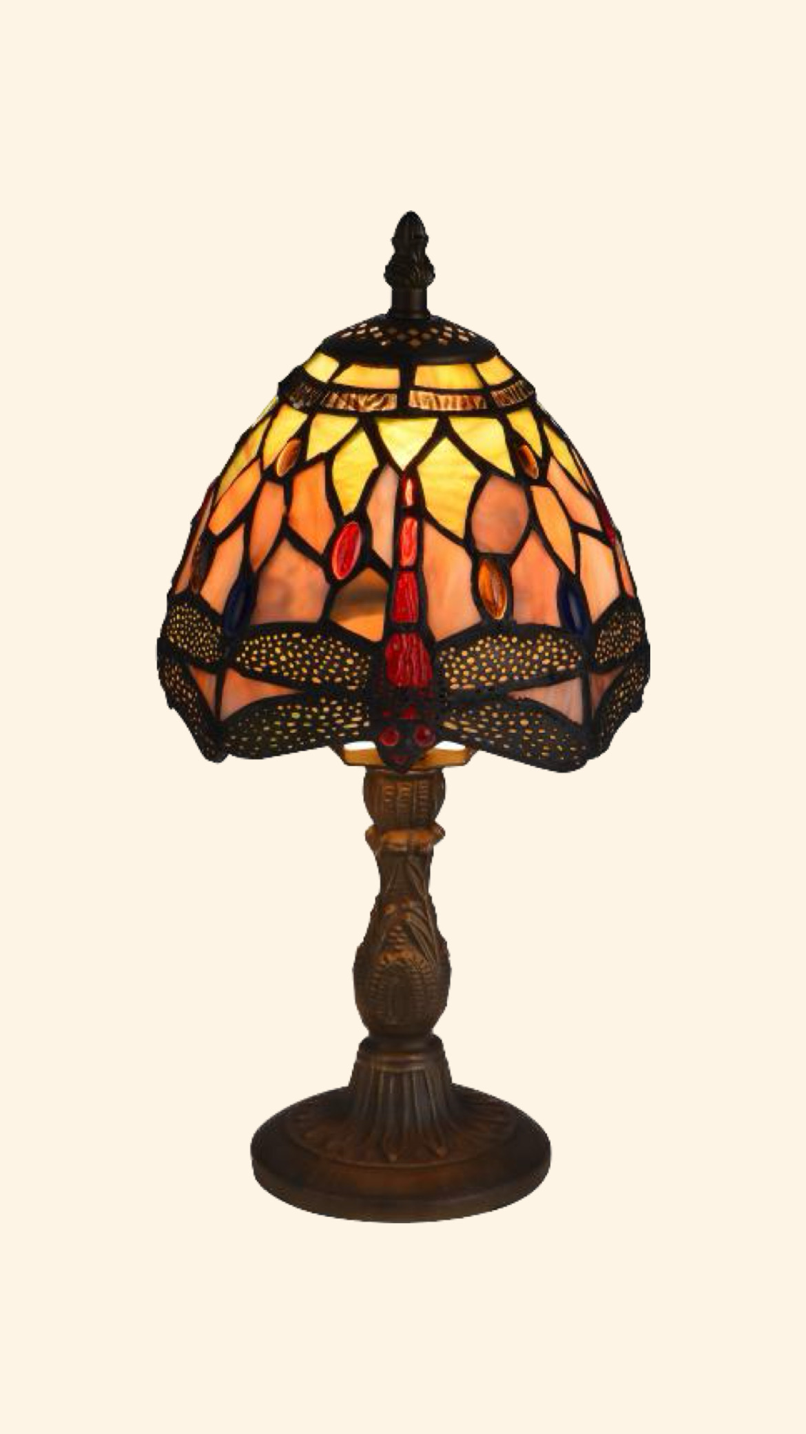 Tiffany Bordslampa Trollslända Harmoni 16cm