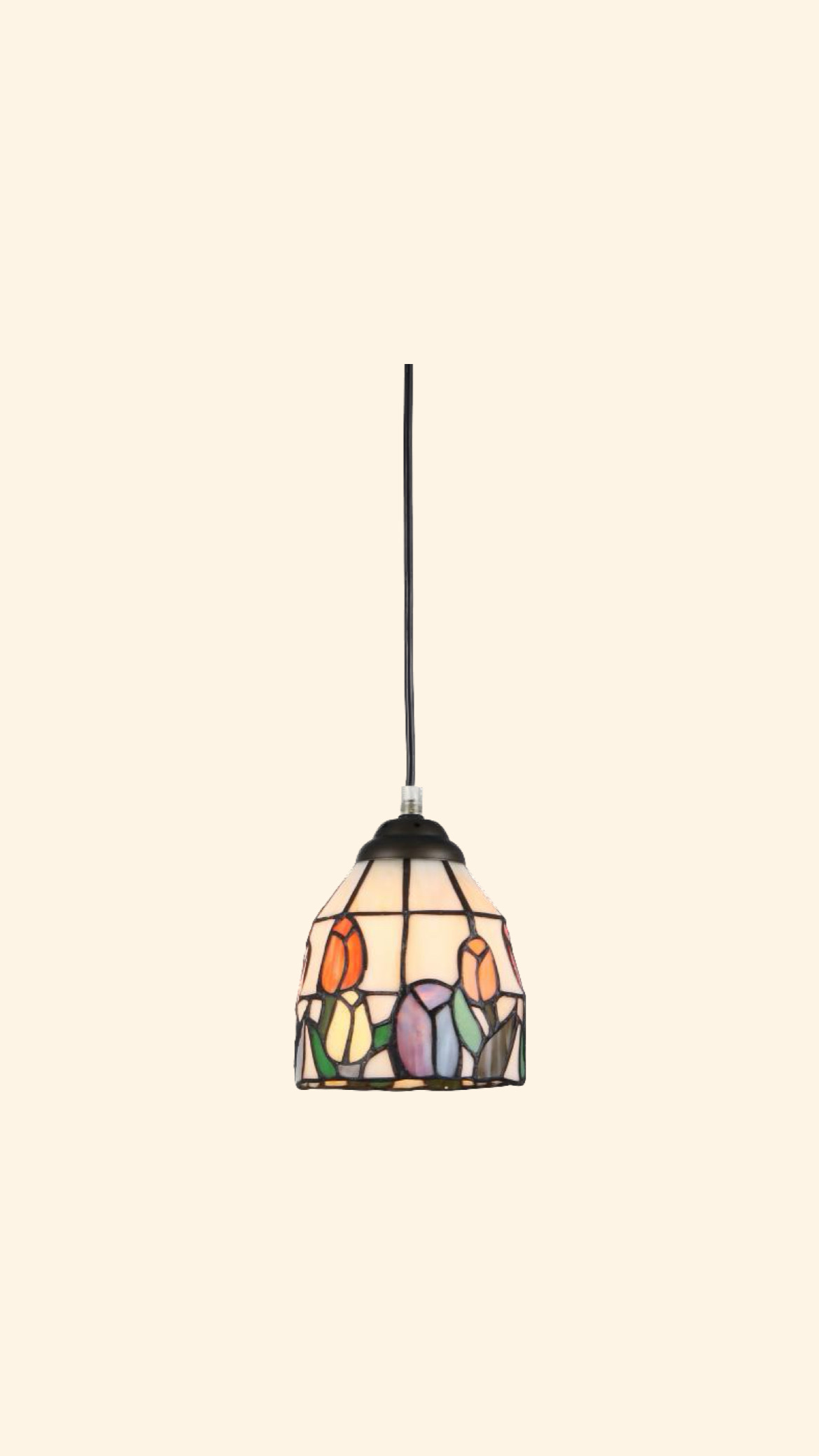 Tiffany fönsterlampa med tulpaner